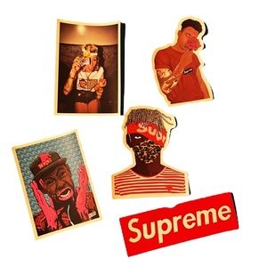 Supreme Stickers Lil Uzi Tyler the Creator Lil Debbie Skateboard Sticker Lot